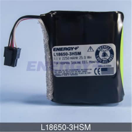Fedco Batteries Compatible with ENERGY Replacement Battery For Hospira Sedline EEG Monitor L18650-3HSM